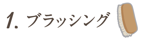 ステップ1　ブラッシングでホコリや泥を落とす